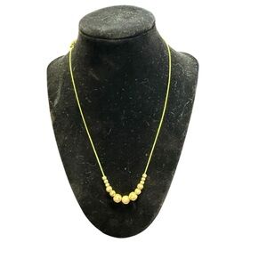 Avon Gold-tone and Silvertone  Necklaces with Graduated Beads NIB vintage 2005